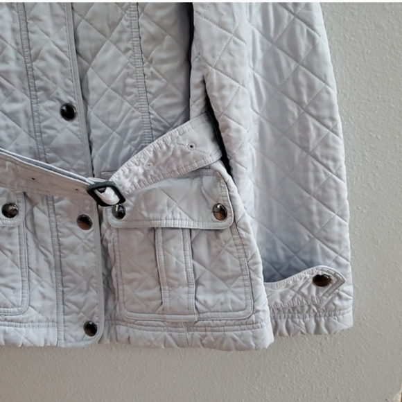 Burberry Brit Powder Blue Quilted Utility Jacket Barn Coat - Picture 5 of 14